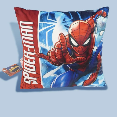 Spider-Man  pillow 51997 - Kids pillow featuring a bold Spider-Man design, with vibrant red and blue colors that bring an exciting and heroic vibe to any child’s room. Made from soft and comfortable material, perfect for sleeping or as a fun decorative piece for