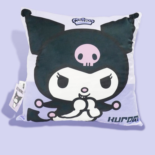 kuromi pillow51995 - Kids pillow featuring a stylish Kuromi design, combining black and pink colors for a bold and modern look. Made from soft and comfortable material, perfect for sleeping or as a decorative piece that adds a cute and unique touch to any child’s room.