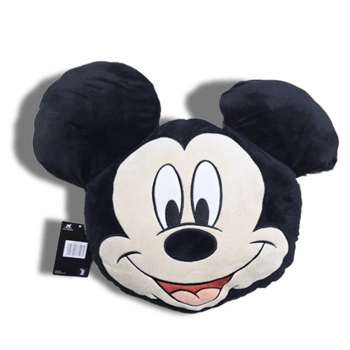 Mickey Mouse pillow 51978 - Kids pillow featuring a 3D Mickey Mouse face design, with detailed features and a cheerful smile that brings joy and fun to any child’s room. Made from soft and comfortable material, perfect for sleeping or as a cute decorative piece for Disney lovers.