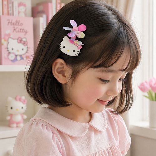 2S50878 HK Hair Clip - Hello kitty sanrio hair clip this is Suatible for your kids age 3 years old and above.