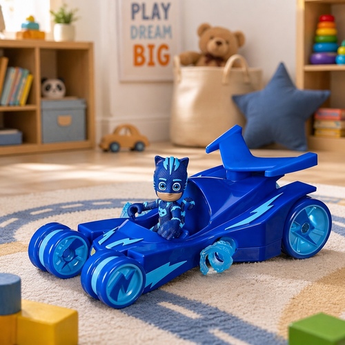 Catboy Car-F2109 - A fast, fun car featuring Catboy, with a bold blue design and exciting details for adventurous play.