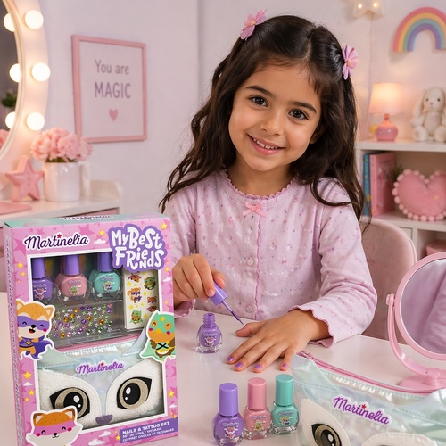 Nail Art / 12036 - A fun and cute nail care set for girls with lovely colors and playful accessories