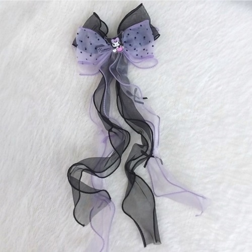 2S50853Kuromi Bow Hairclip