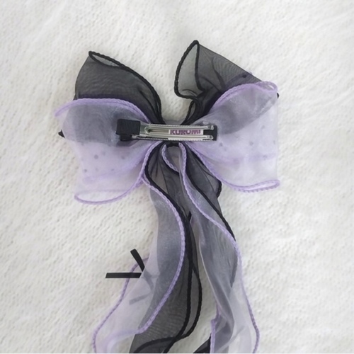 2S50853Kuromi Bow Hairclip