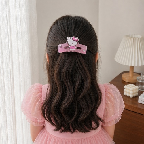 2S50881Hk.Claw Hair Clip, - a Hello Kitty themed acrylic hair claw clip, likely from the Sanrio brand.
