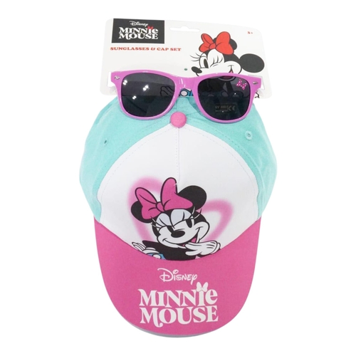 51881Minnie Cap&Sunglasses - a Disney Minnie Mouse branded sunglasses and cap set designed for children age 3years old and above.