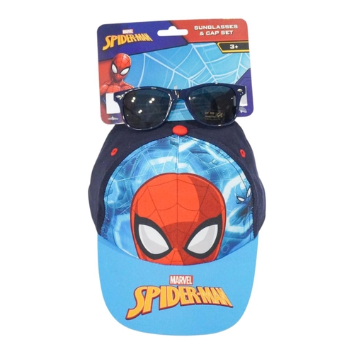 51884Spiderman Cap&Sunglasses - Spiderman-sunglasses and cap set designed for children age 3years old and above.