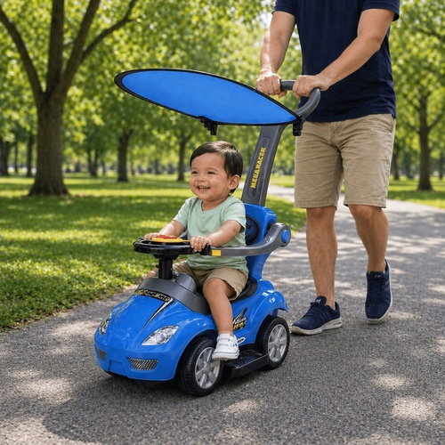 CHILDREN'S CAR-301(zoe202) - A 3 in 1 Cart and is a multifunction walker too. It is Lightweight, beautiful, durable, flexible. It is also easy to assemble and is made of strong plastic.