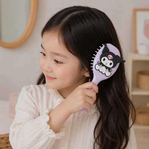 50792 Kuromi Hairbrush - a Sanrio Kuromi branded air cushion hair brbru.3+ages.