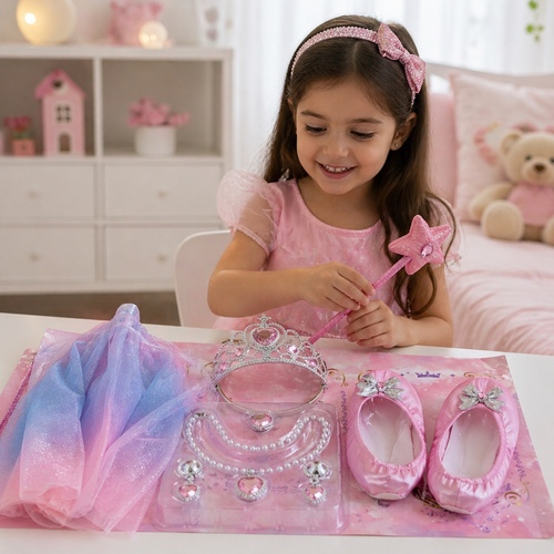 VS2608 The Dream Princess - The dream Princess is perfect gift to your children age 3years old and above.children will play pretend to be a princess wearing a crown,&nbsp; shoes with wand.