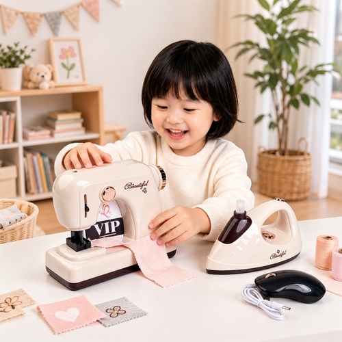 6928A Home Apliance - Includes a mini sewing machine and iron with lifelike details to mimic real household tools.
Features light and sound effects to make pretend play even more engaging and exciting.
Made from durable, non-toxic ABS plastic with smooth, rounded edges for safe play.
Lets kids explore the world of fashion design and home chores through fun role-playing.
Enhances hand-eye coordination, motor skills, and creativity through interactive play.