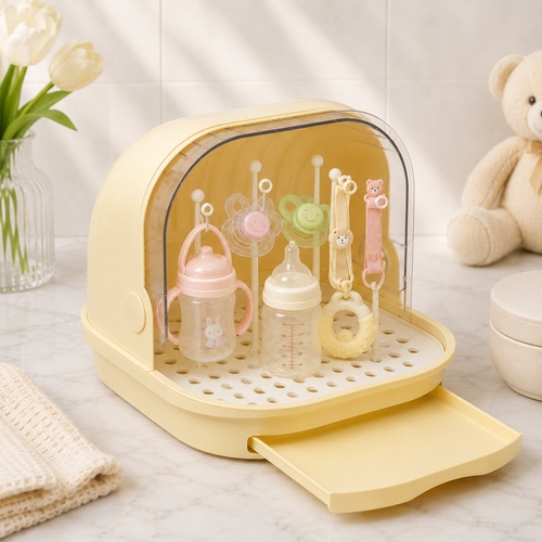 Yellow Infant Bottle Organizer and Drying Rack NP005-28943
