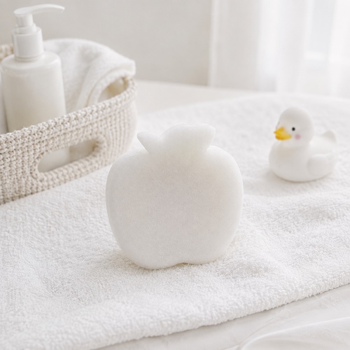 Apple-shaped baby bath sponge-FD09