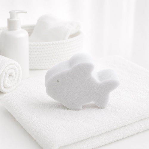 Fish-shaped baby bath sponge FD09