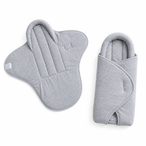 Grey Cotton Adjustable Baby Swaddle Wrap-FD10