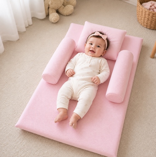 Anti-reflux baby mattress-Pink/FD13