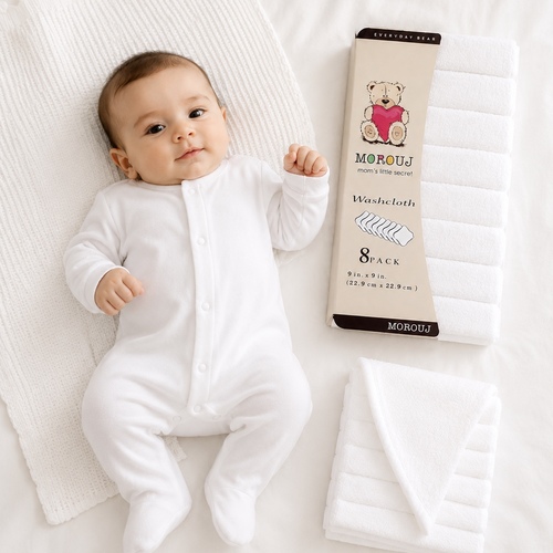8-Piece Baby Washcloth 1204