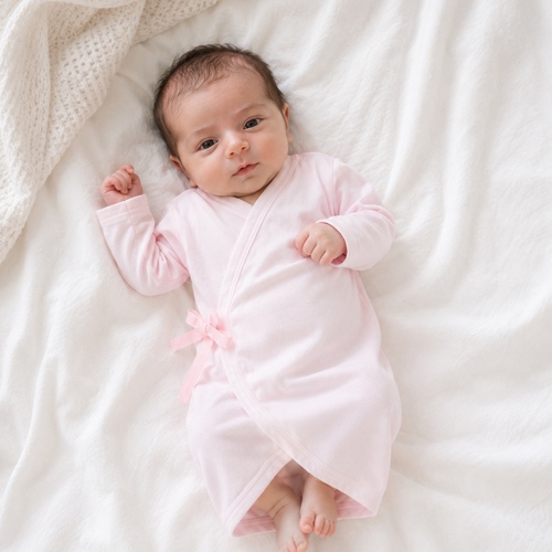 Soft Pink Newborn Wrap Cardigan BB11