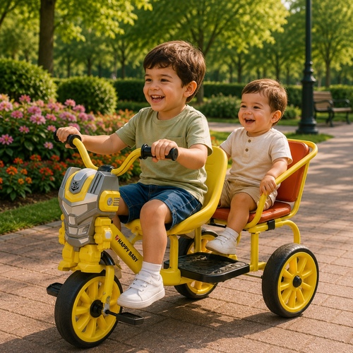 XL609 Yellow Tricycle Two-Seater