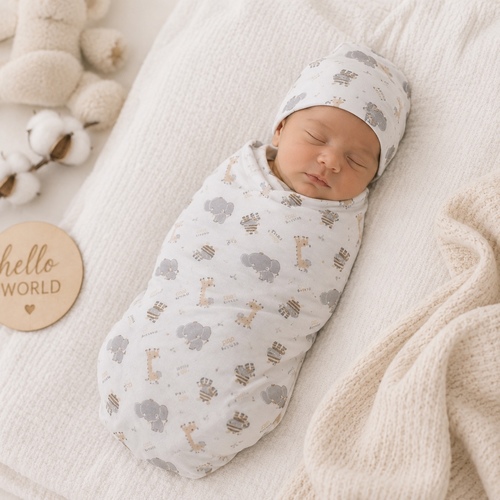 Bb19 Swaddle and Cap