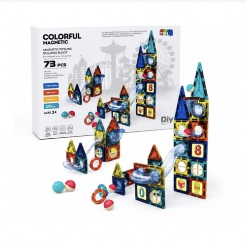 9917B/SLM Colorful Magnetic Pipeline Building Block Set