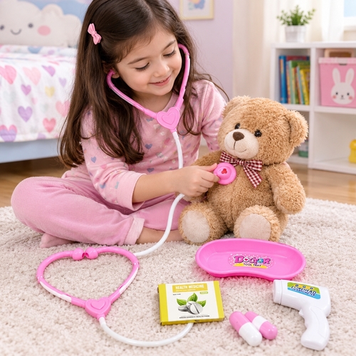 Pink Children's Doctor Play Set E6034/sk