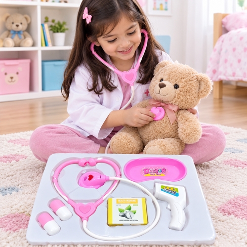 Pink Children's Doctor Play Set E6034/sk