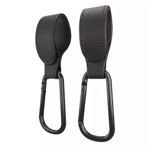 Leather stroller hook
