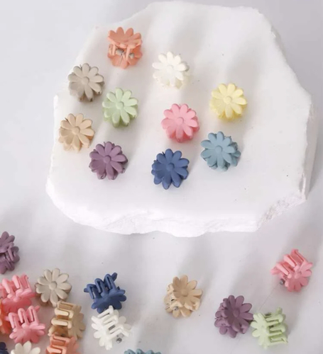 50 pieces small flower hair clips