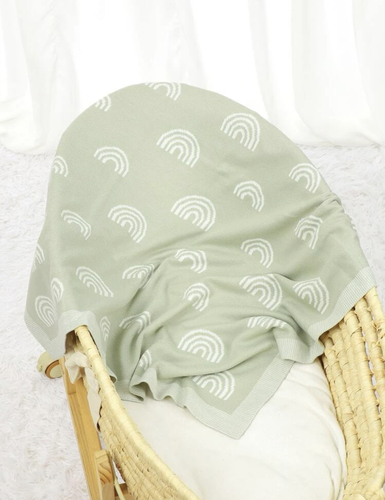 Rainbow blanket - green