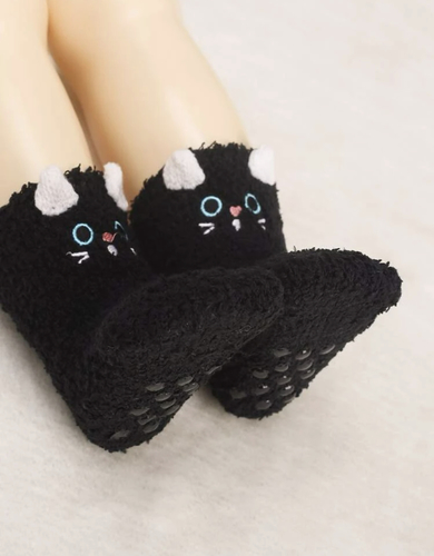 Winter non slip socks- cat