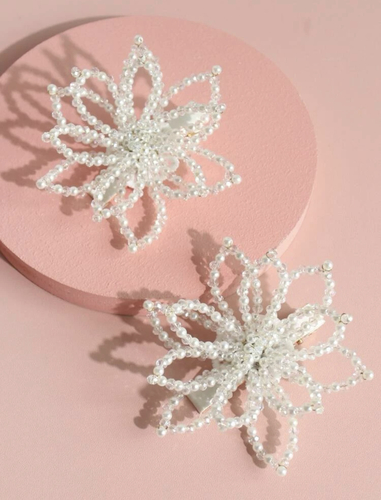 2 pieces pearl hair clip