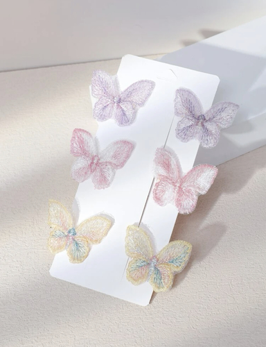 6 pieces butterfly hair clip