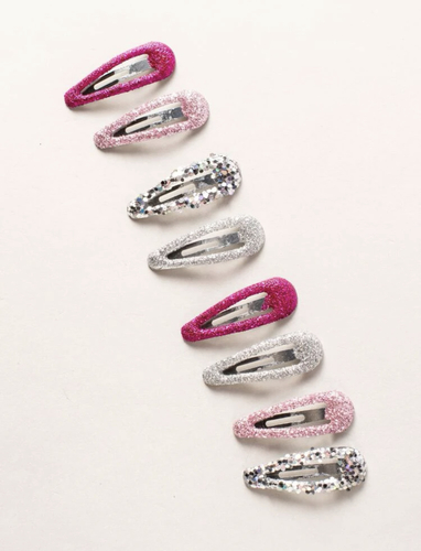 8 pieces glitter hair clip