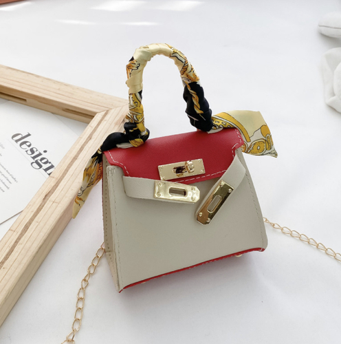 Leather bag with scarf
