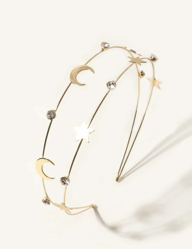 Star & moon hair hoop