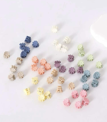 50 pieces small flower hair clips