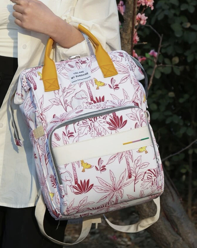 Diaper bag - jungle (red)