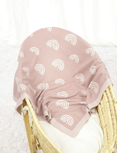 Rainbow blanket - pink