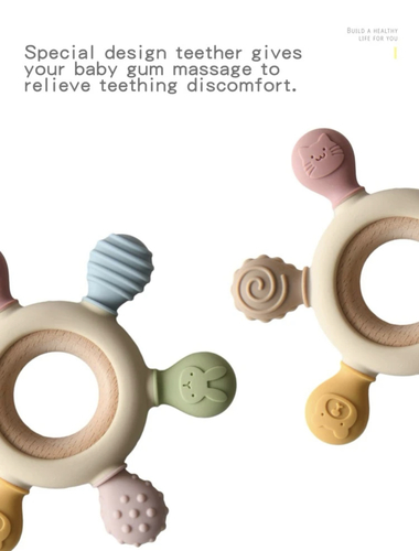 Colored ball teether
