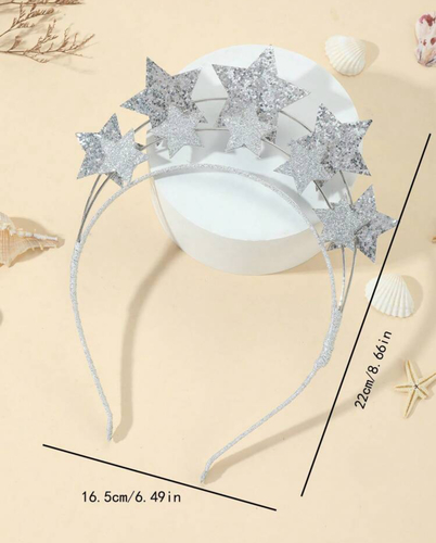 Silver star hoop