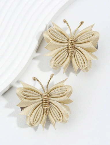 Gold butterfly hair clip