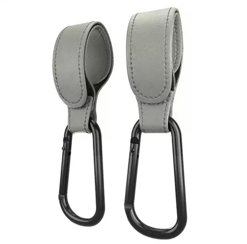 Leather stroller hook