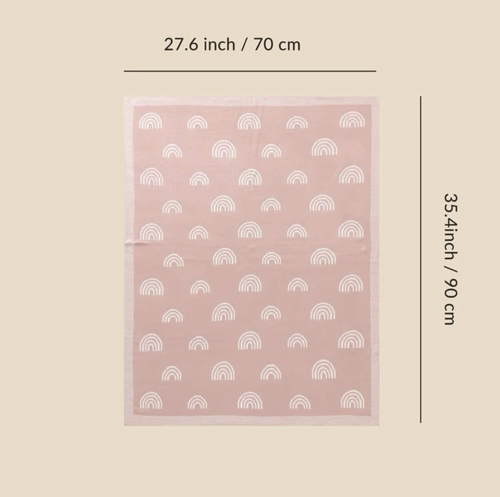 Rainbow blanket - pink
