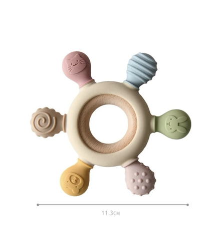 Colored ball teether