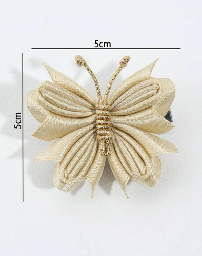 Gold butterfly hair clip
