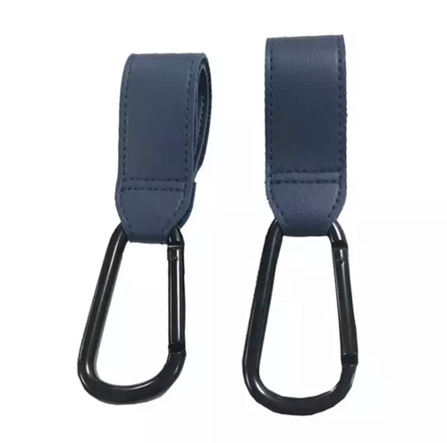 Leather stroller hook
