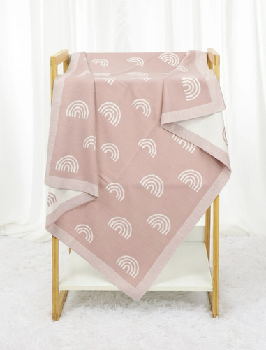 Rainbow blanket - pink