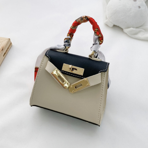 Leather bag with scarf
