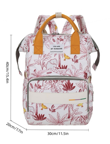 Diaper bag - jungle (red)